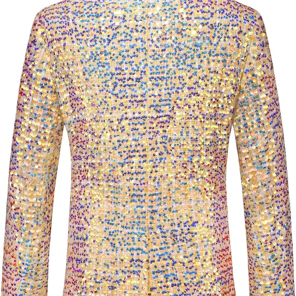 Men's Multicolor Sequin Blazer - Picture 2 of 13